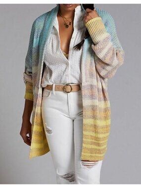 NWT Anthropologie Pilcro Space-Dyed Open Front Cardigan size S